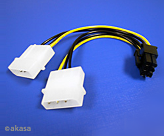Picture of Aksa Molex x2 - PCIe 6-pin, 0.1m, óty (ZUAD-068)