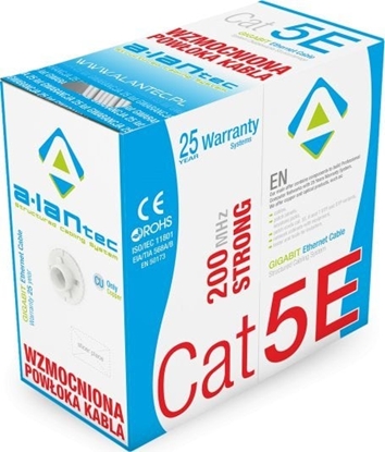 Attēls no Alantec Kabel U/UTP kat.5e PVC 4PR Eca 305m STRONG - 25 lat gwarancji, badanie jakoci laboratorium (KIU5STR305)