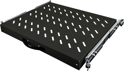 Изображение Alantec Póka wysuwana 19" 1U gb. 570mm, kolor czarny, 4 punkty mocowania