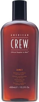 Attēls no American Crew AMERICAN CREW_Official Supplier To Men 3-In-1 Shampoo Conditioner And Body Wash szampon odywka i el do kpieli dla mczyzn 450ml