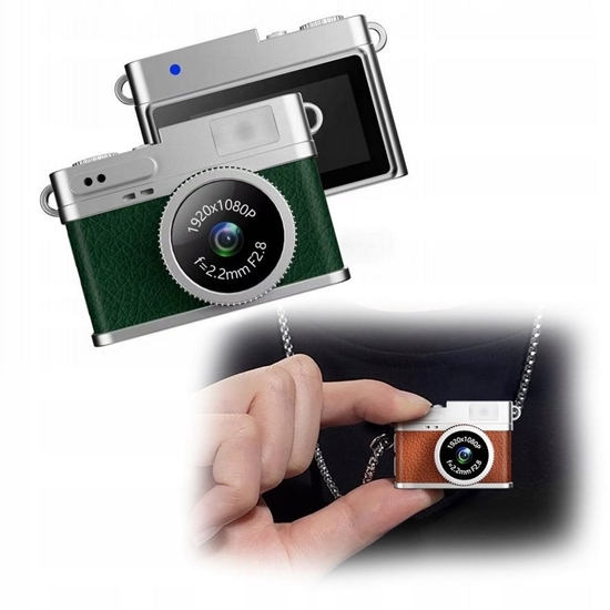 Picture of Aparat cyfrowy Xrec Mini Aparat Cyfrowy X4 2mp 1080p Lcd 0,96 Wisiorek Breloczek Zawieszka/ X4 Zielony