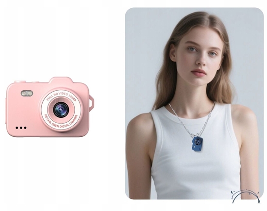 Picture of Aparat cyfrowy Xrec Mini Aparat Cyfrowy X8 12mp Video 1080p Lcd 0,96" Wisiorek Breloczek / Róowy ososiowy