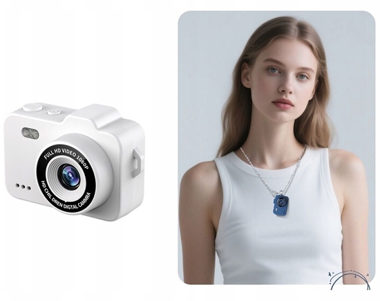 Picture of Aparat cyfrowy Xrec Mini Aparat Cyfrowy X8 12mp Video 1080p Lcd 0,96" Wisiorek Breloczek / X8 Biay