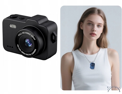 Изображение Aparat cyfrowy Xrec Mini Aparat Cyfrowy X8 12MP Video 1080P LCD 0,96" Wisiorek Breloczek / X8 Czarny