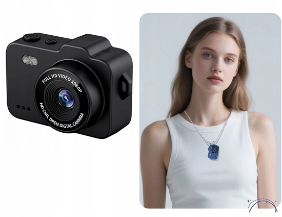 Picture of Aparat cyfrowy Xrec Mini Aparat Cyfrowy X8 12MP Video 1080P LCD 0,96" Wisiorek Breloczek / X8 Czarny