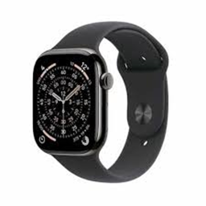 Изображение APPLE WATCH SERIES 11 GPS + CELLULAR 42MM NATURAL TITANIUM CASE WITH STONE GREY SPORT BAND S/M
