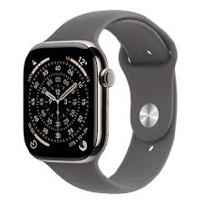 Изображение APPLE WATCH SERIES 11 GPS + CELLULAR 46MM NATURAL TITANIUM CASE WITH STONE GREY SPORT BAND M/L