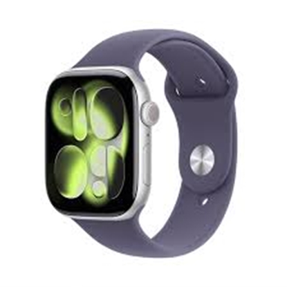 Изображение APPLE WATCH SERIES 11 GPS + CELLULAR 46MM SILVER ALUMINIUN CASE WITH PURPLE FOG SPORT BAND M/L