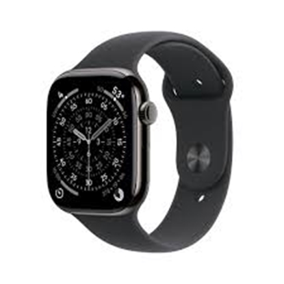 Изображение APPLE WATCH SERIES 11 GPS + CELLULAR 46MM SLATE TITANIUM CASE WITH BLACK SPORT BAND M/L MFD24W