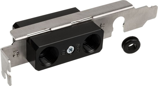 Изображение Aqua Computer Obudowa przelotowa gniazda z dwoma zczami G1/4 i kablem