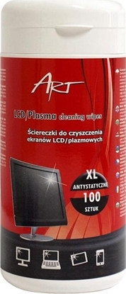Attēls no Art Chusteczki nawilane XL do czyszczenia ekranów LCD/TFT 100 szt. (AS-14)