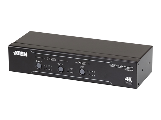 Изображение Aten 2x2 True 4K HDMI Matrix Switch with Audio De-Embedder | VM0202HB