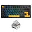 Изображение Aula F75 RU / EN Izkārtojums Spēļu mehāniskā tastatūra Black + dark blue + orange Thunder black