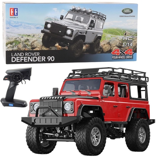 Picture of Auto Terenowe Zdalnie Sterowane RC Land Rover Defender 90 Czerwony 1:14 EDUKAMP