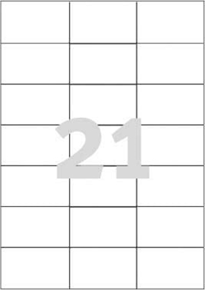 Изображение Avery Zweckform AVERY LABEL 70X42 3MM INKJETLASERCOPY universal-labels Inkjet laser color-laser copier weiss 70x42,3mm 2100 Etiketten - 3652