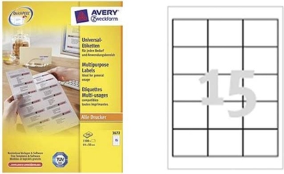 Изображение Avery Zweckform ETYK.ZF 3672 64X50 MARGI./1500/ ETYKIETA - 3672