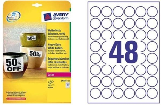 Изображение Avery Zweckform ETYK.ZF 4716 R.30 A4 20 ARK. ETYKIETA - L4716-20