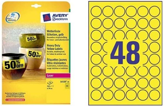 Изображение Avery Zweckform ETYK.ZF 6128 R.30 A4 ÓTA 20 ARK. ETYKIETA - L6128-20