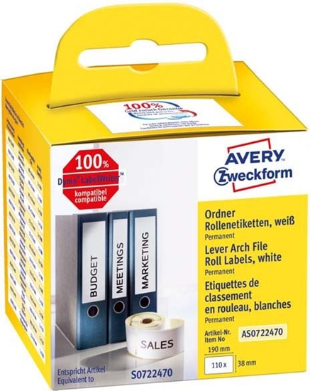 Изображение Avery Zweckform ETYK.ZF UNIWERSAL.NA ROLI 190X38 110 ETY - AS0722470