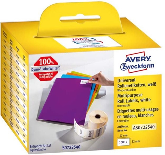 Изображение Avery Zweckform ETYK.ZF UNIWERSAL.NA ROLI 57X32 1000 ETY - AS0722540