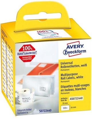 Изображение Avery Zweckform ETYK.ZF UNIWERSAL.NA ROLI 70X54 320 ETY - AS0722440