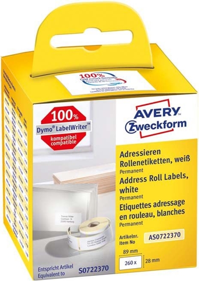 Изображение Avery Zweckform ETYK.ZF UNIWERSAL.NA ROLI 89X28 2X130 - AS0722370