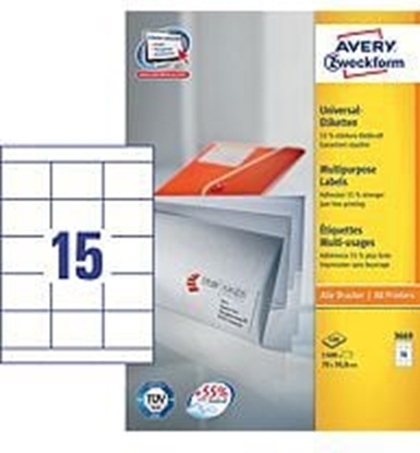Изображение Avery Zweckform Etykiety Uniwersalne, Biae 70x50.8mm 100 arkuszy (3669)