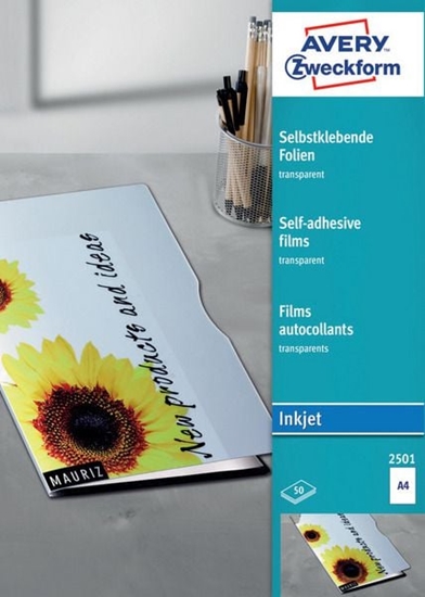 Picture of Avery Zweckform Folia do drukarki atramentowej A4 50 arkuszy (2501)