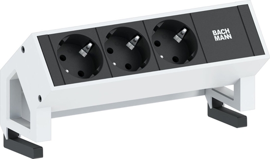 Picture of Bachmann DESK2 3xCEE7/3 power 0.2m, GST18 incl. 375,000 RAL9010, white