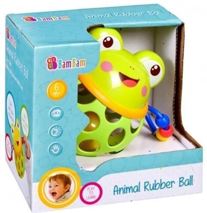 Изображение BamBam Kula gumowa z grzechotk aba (254574)