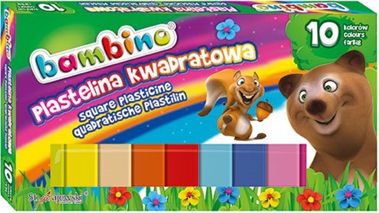 Picture of Bambino Plastelina kwadratowa 10 kolorów