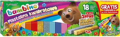 Изображение Bambino Plastelina kwadratowa 18 kolorów