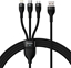 Attēls no Baseus Flash Series 3-in-1 USB Cable USB-C + micro USB + Lightning 100W 1.2m / black