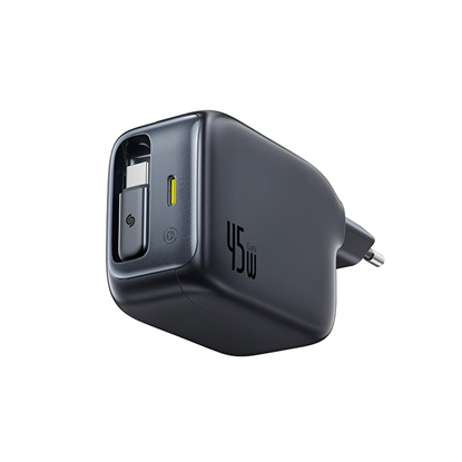 Attēls no Baseus EnerCore CJ11 Charger Retractable 2C 45W EU Black