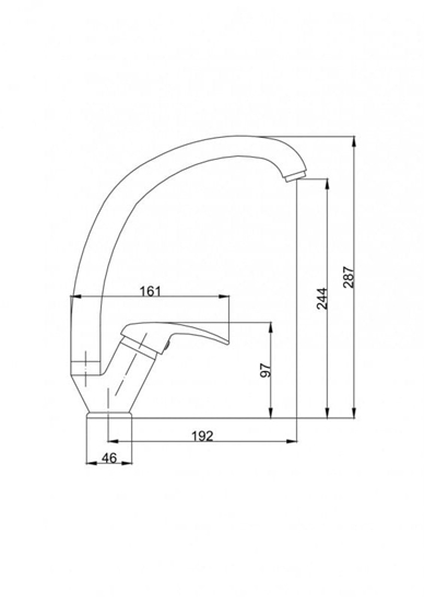 Изображение Bateria kuchenna Hydroland Jowisz stojca chrom (B385S)