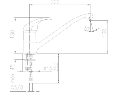 Picture of Bateria kuchenna KFA Baryt stojca chrom (553-915-00)