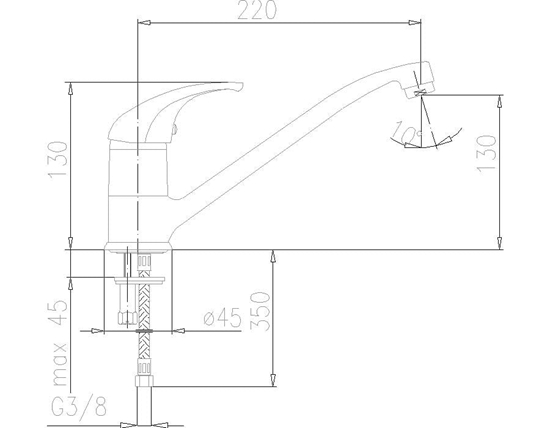 Picture of Bateria kuchenna KFA Baryt stojca chrom (553-915-00)