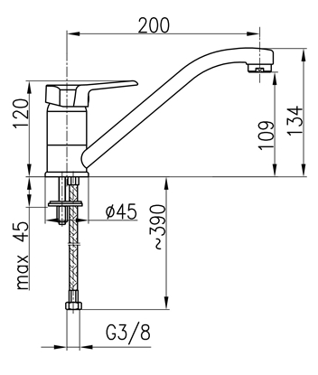 Picture of Bateria kuchenna KFA Beryl stojca chrom (4803-915-00)