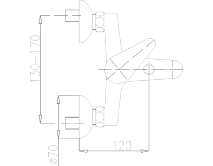 Изображение Bateria wannowa KFA Baryt cienne chrom (554-010-00)