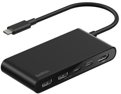 Attēls no Belkin CONNECT USB-C 5-in-1 mit Dual USB-C Ports,sw.  AVC022hqBK