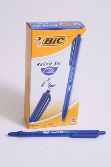Изображение BIC Ball pen Round Stic Clic, 1.0 mm Blue, Boxh 20 pcs. 379640
