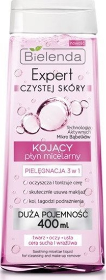 Picture of Bielenda Expert Czystej Skóry Pyn micelarny 3w1 kojcy do demakijau 400ml