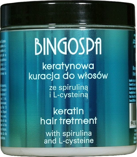 Изображение BingoSpa Keratynowa Kuracja do Wosów ze Spirulin i L-cystein 250 g