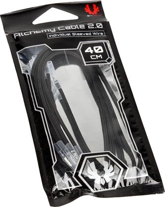 Изображение BitFenix Kable bez zcz, 0.4m, Czarny (BFX-ALC-40CMLK-RP)