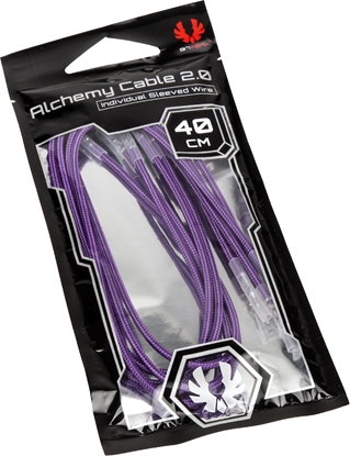 Изображение BitFenix Kable bez zcz, 0.4m, Fioletowy (BFX-ALC-40CMLP-RP)