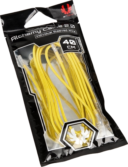 Изображение BitFenix Kable bez zcz, 0.4m, óty (BFX-ALC-40CMLY-RP)