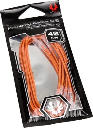 Изображение BitFenix Kable bez zcz, 0.4m, Pomaraczowy (BFX-ALC-40CMLO-RP)