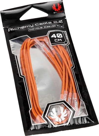 Изображение BitFenix Kable bez zcz, 0.4m, Pomaraczowy (BFX-ALC-40CMLO-RP)