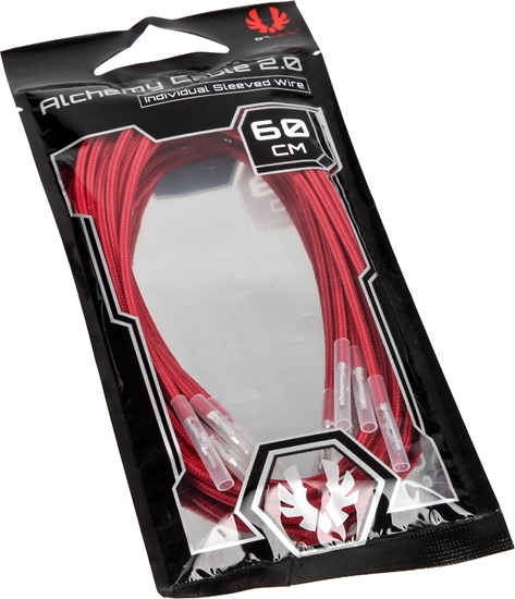 Изображение BitFenix Kable bez zcz, 0.6m, Czerwony (BFX-ALC-60CMLR-RP)