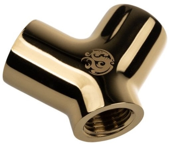 Изображение BitsPower Adapter Y-Splitter 3x G1/4 Zoll IG - gold